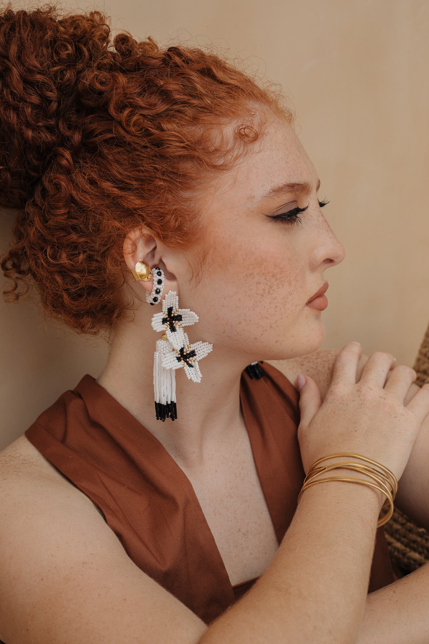 Amaia Earrings B&W - Maracuyá - NMJ606