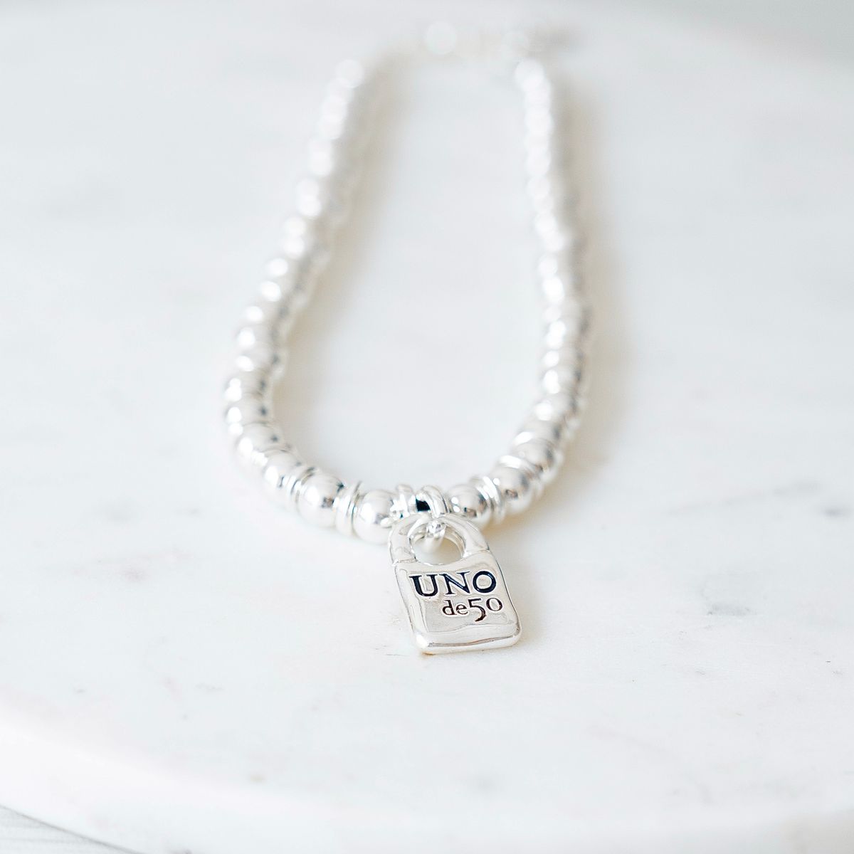 Collar Unode50 Candado Plateado OCC01