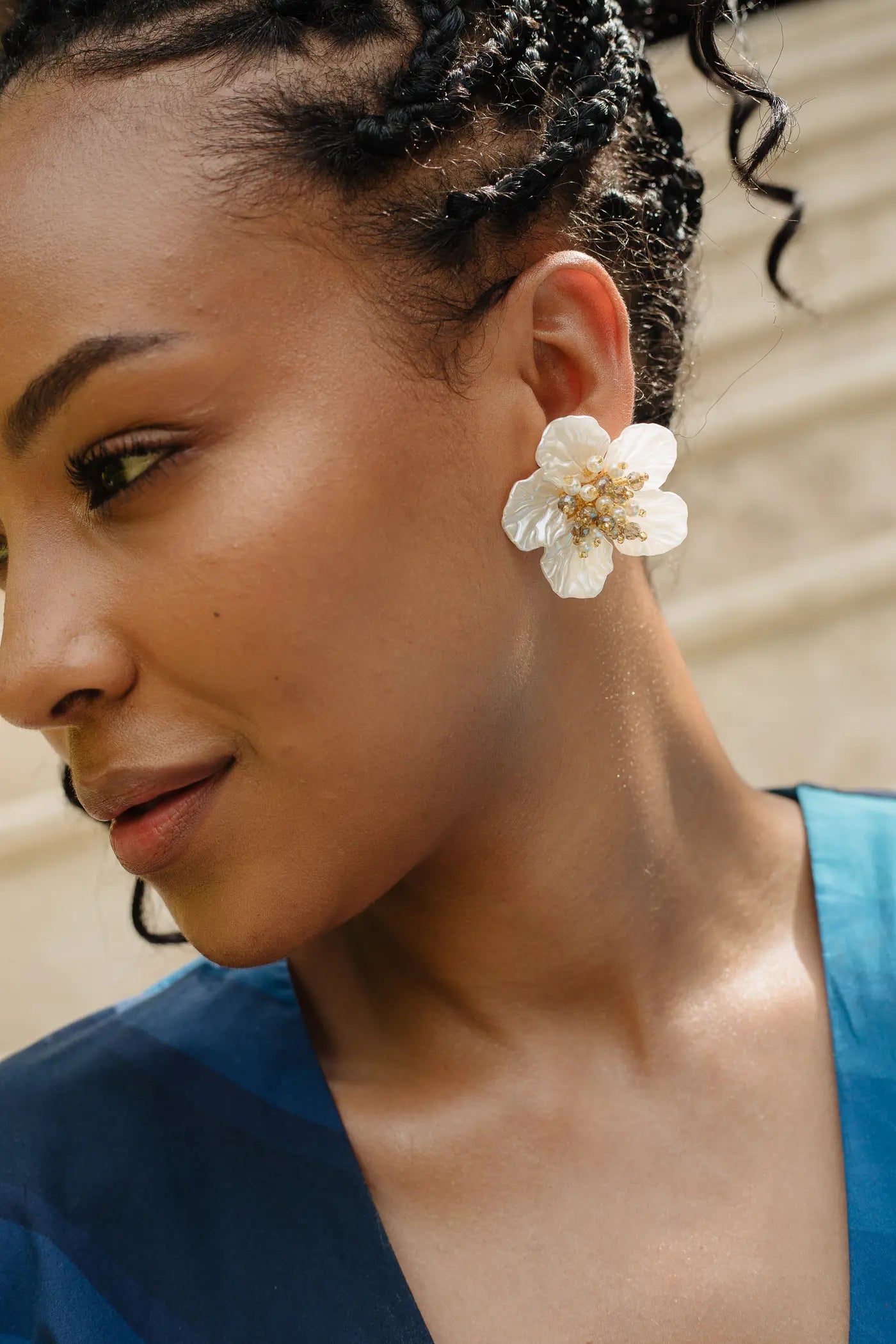 2 en 1 Petal Earrings - Maracuyá - NMJ298