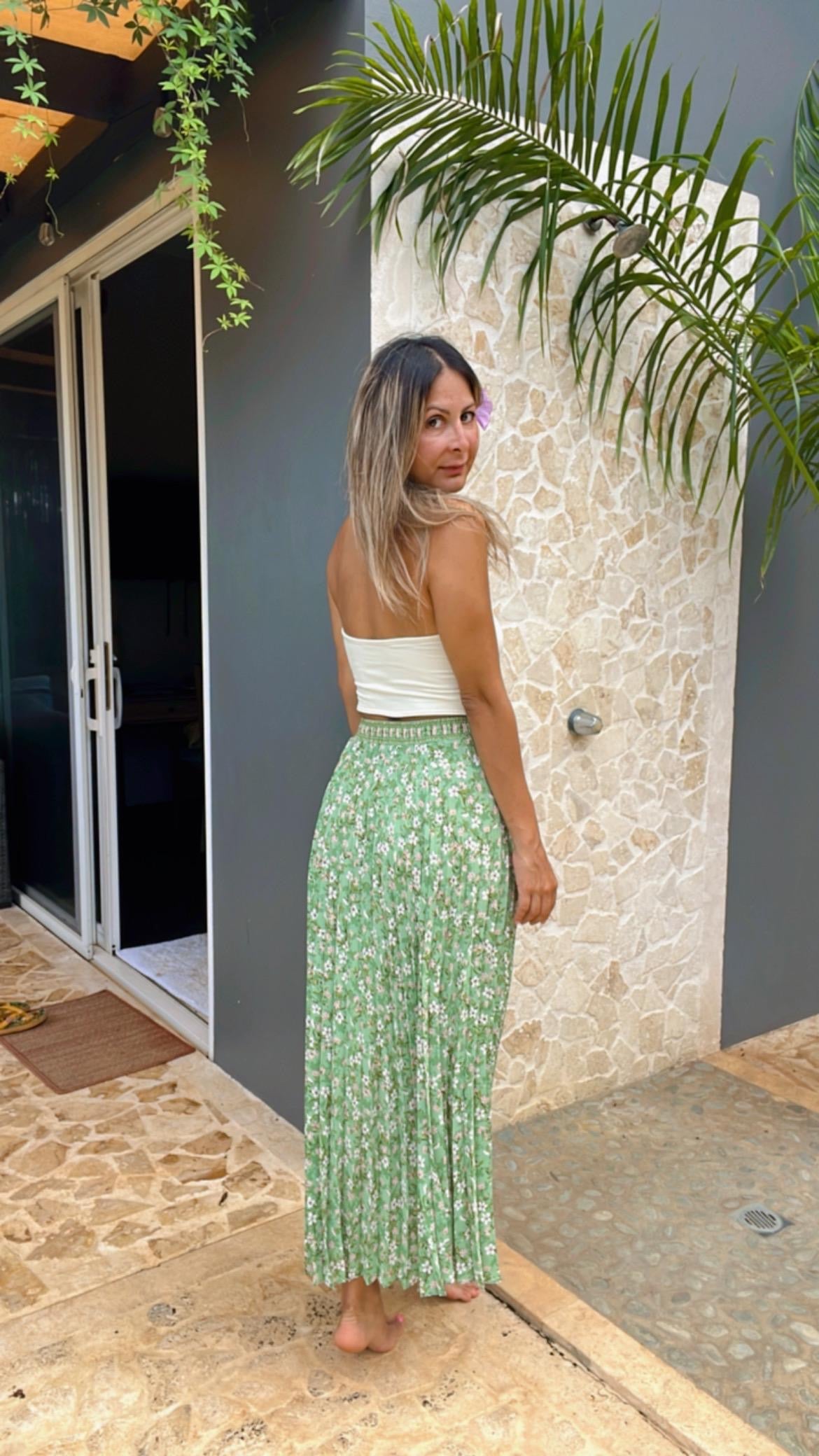 Enagua Verde Aurora - Talla M/XS