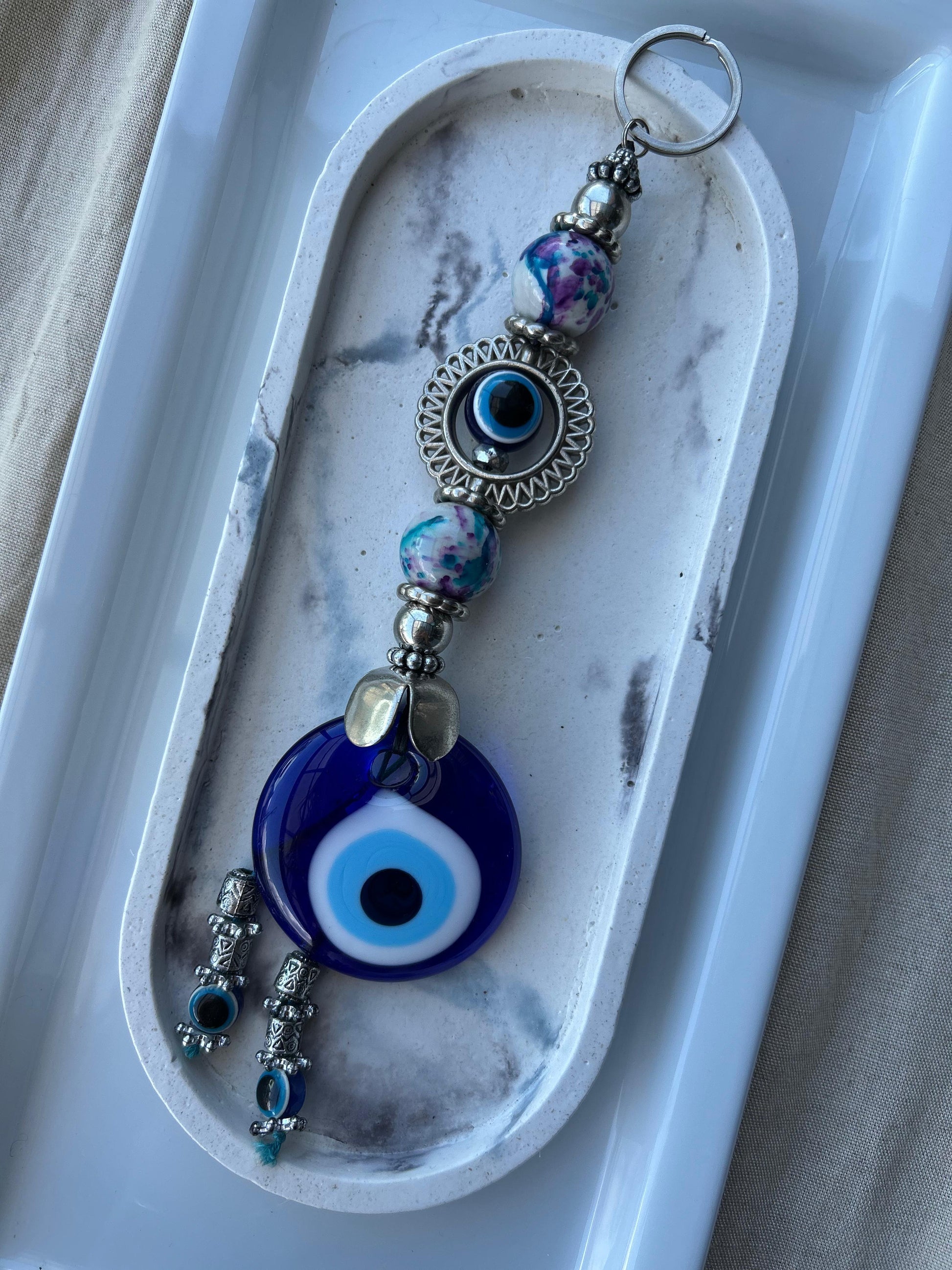 Blue Violet Hamsa Charm