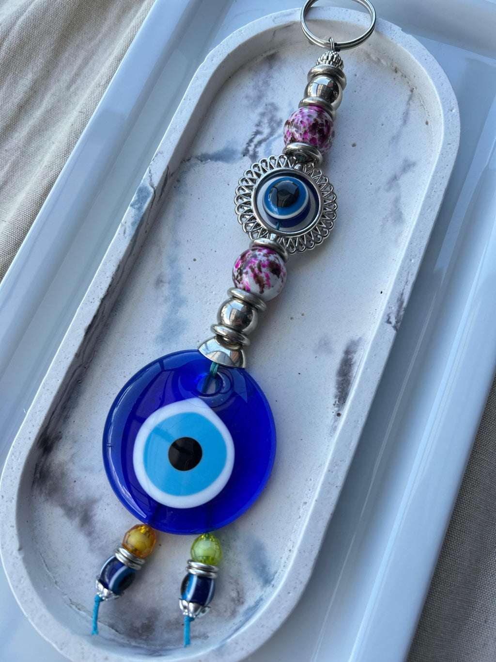 Crimson Eye Hamsa Charm