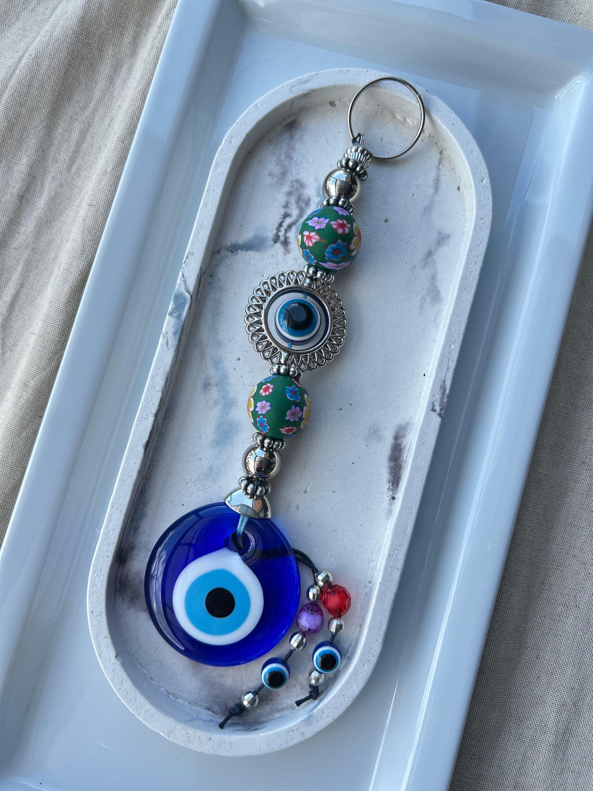 Green Eye Hamsa Charm