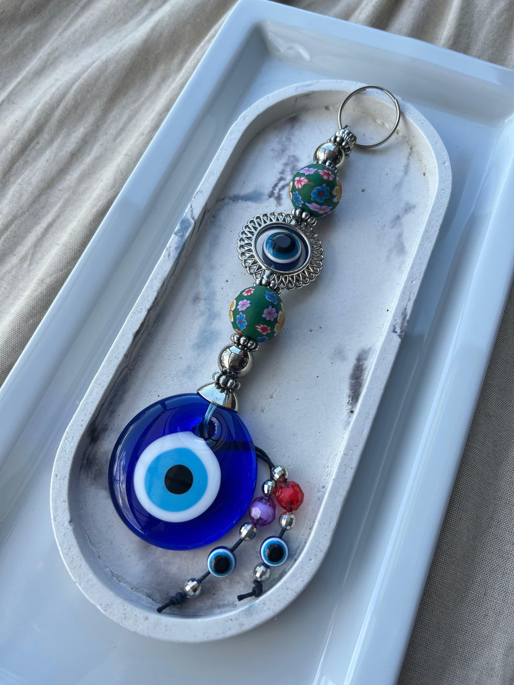 Green Eye Hamsa Charm