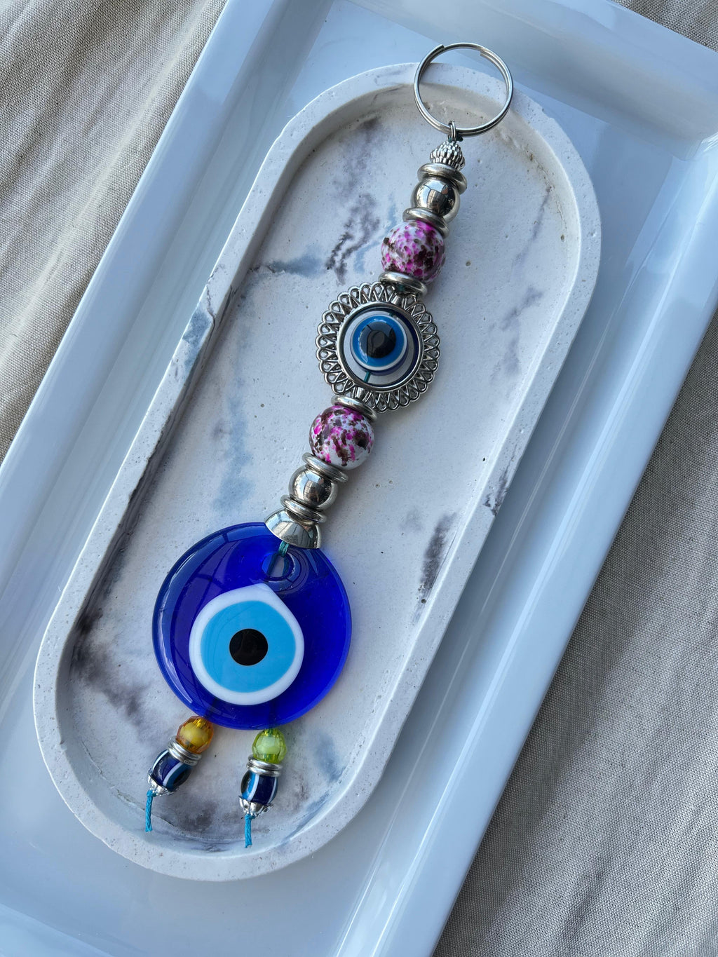 Crimson Eye Hamsa Charm