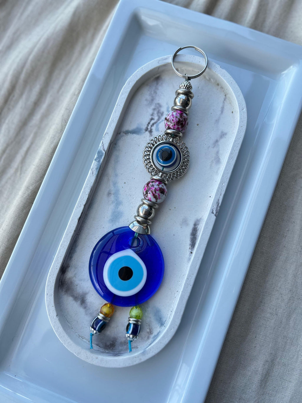 Crimson Eye Hamsa Charm