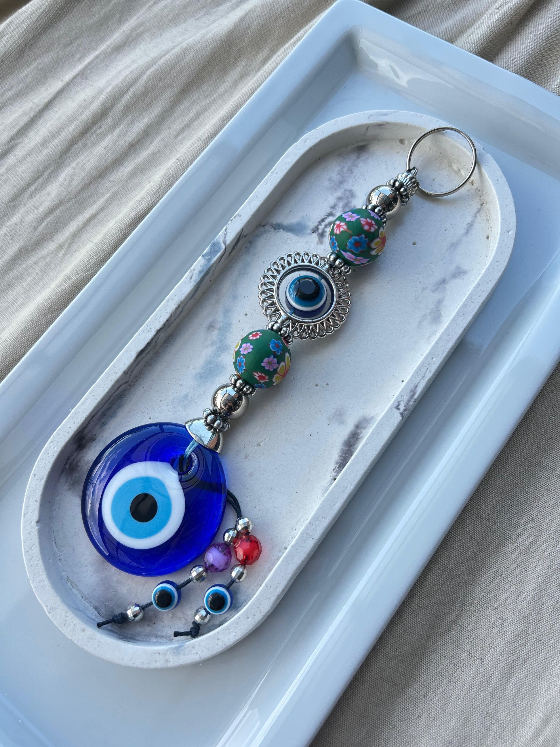 Green Eye Hamsa Charm