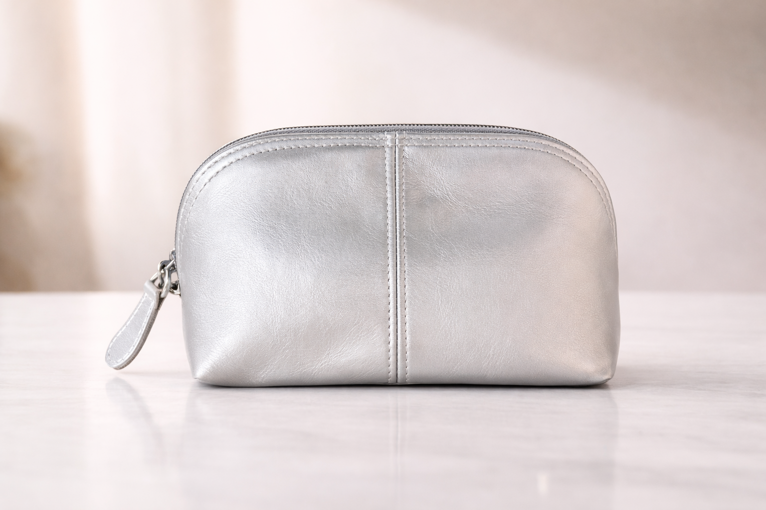 Cosmetiquera Cos Plateada - Bolso Paseo