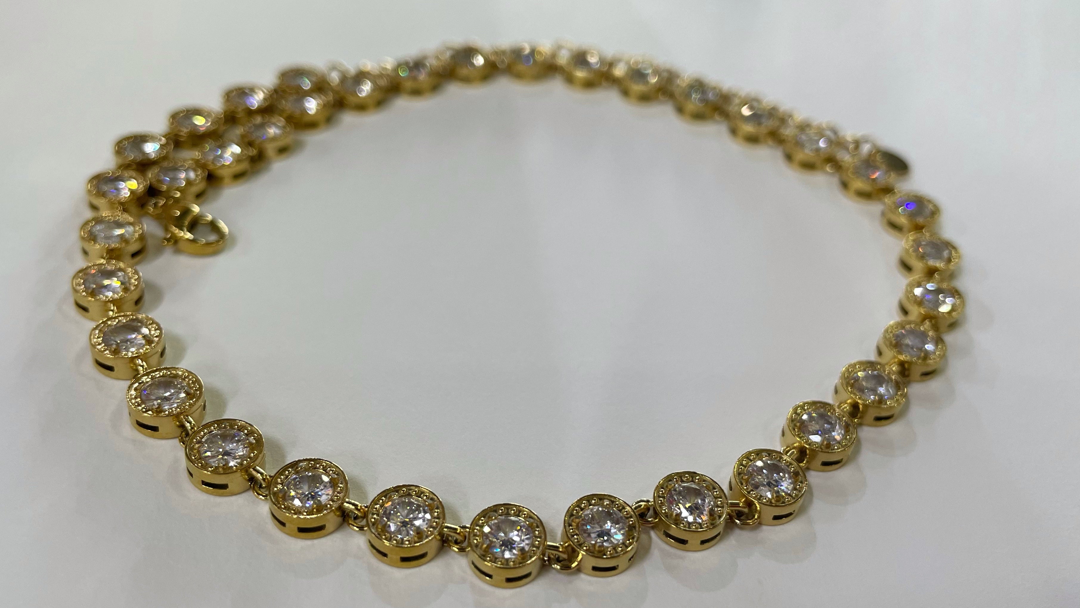 Collar Swarovski Dorada Dupe - Oceanica