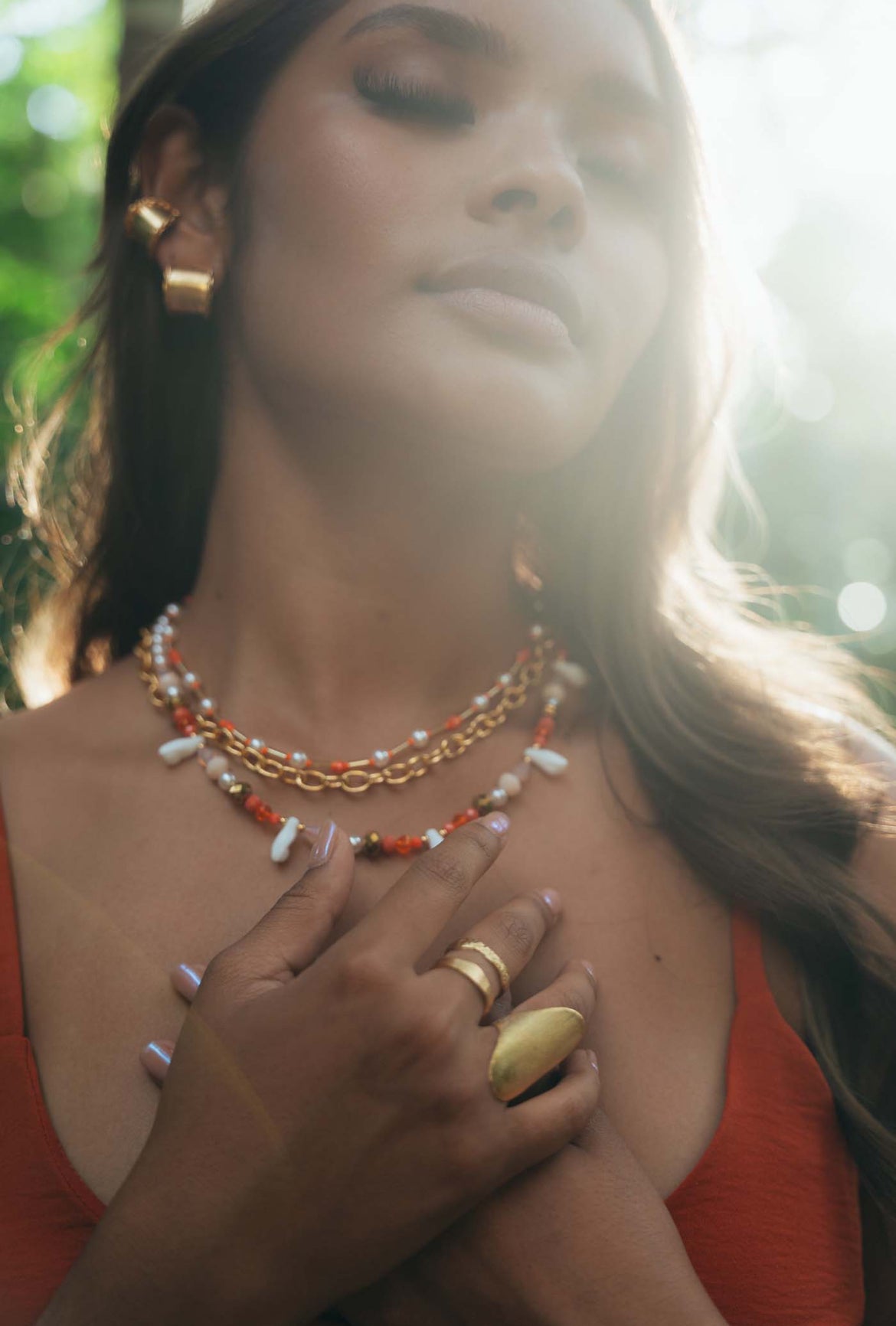 Zendra Necklace Orange - Maracuya - FM53