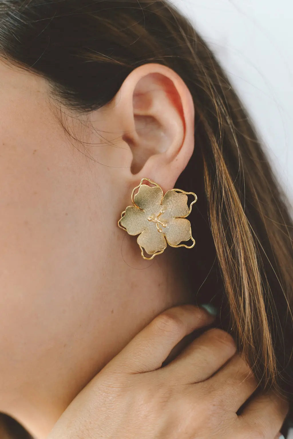 Single Hibiscus Earrings - Maracuyá - MM028