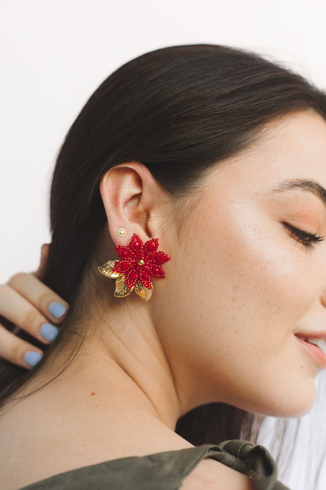 Bloomy Earrings Red - Maracuyá - NMJ127