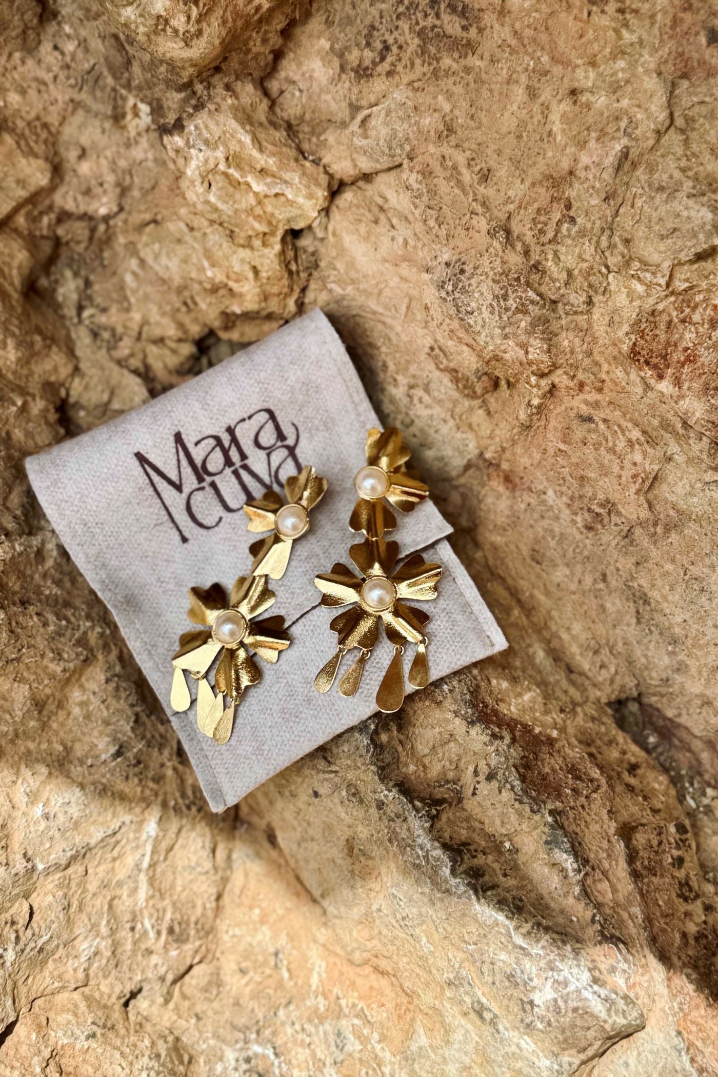 Zenda Double Earrings - Maracuyá - NMJ574