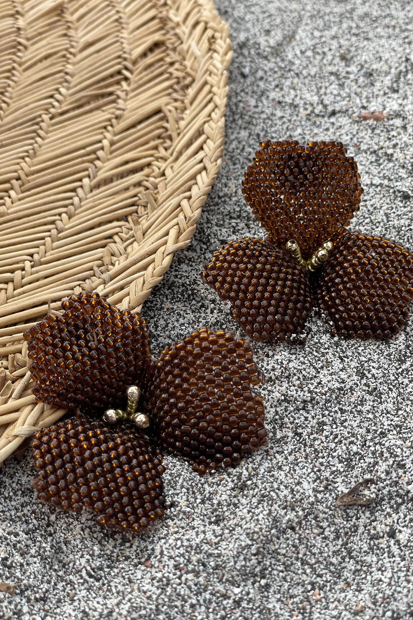Big Tulip Earrings [Brown]- Maracuyá - MM427