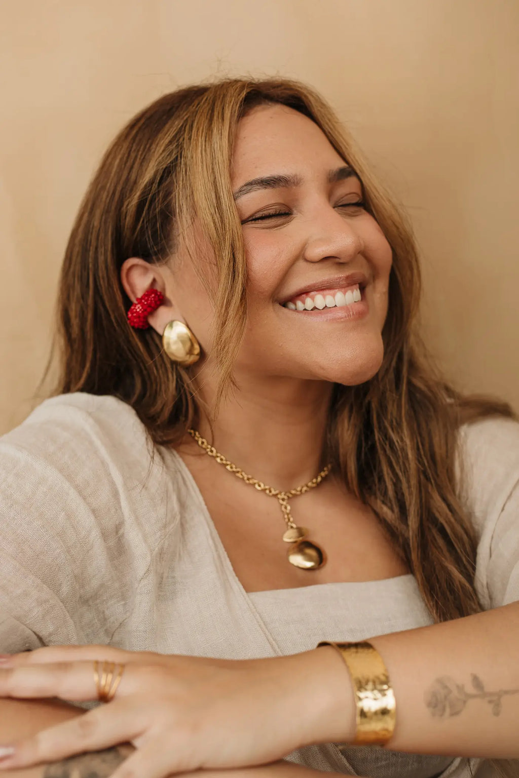 Lira Ear Cuff Red - Maracuya - NMJ589