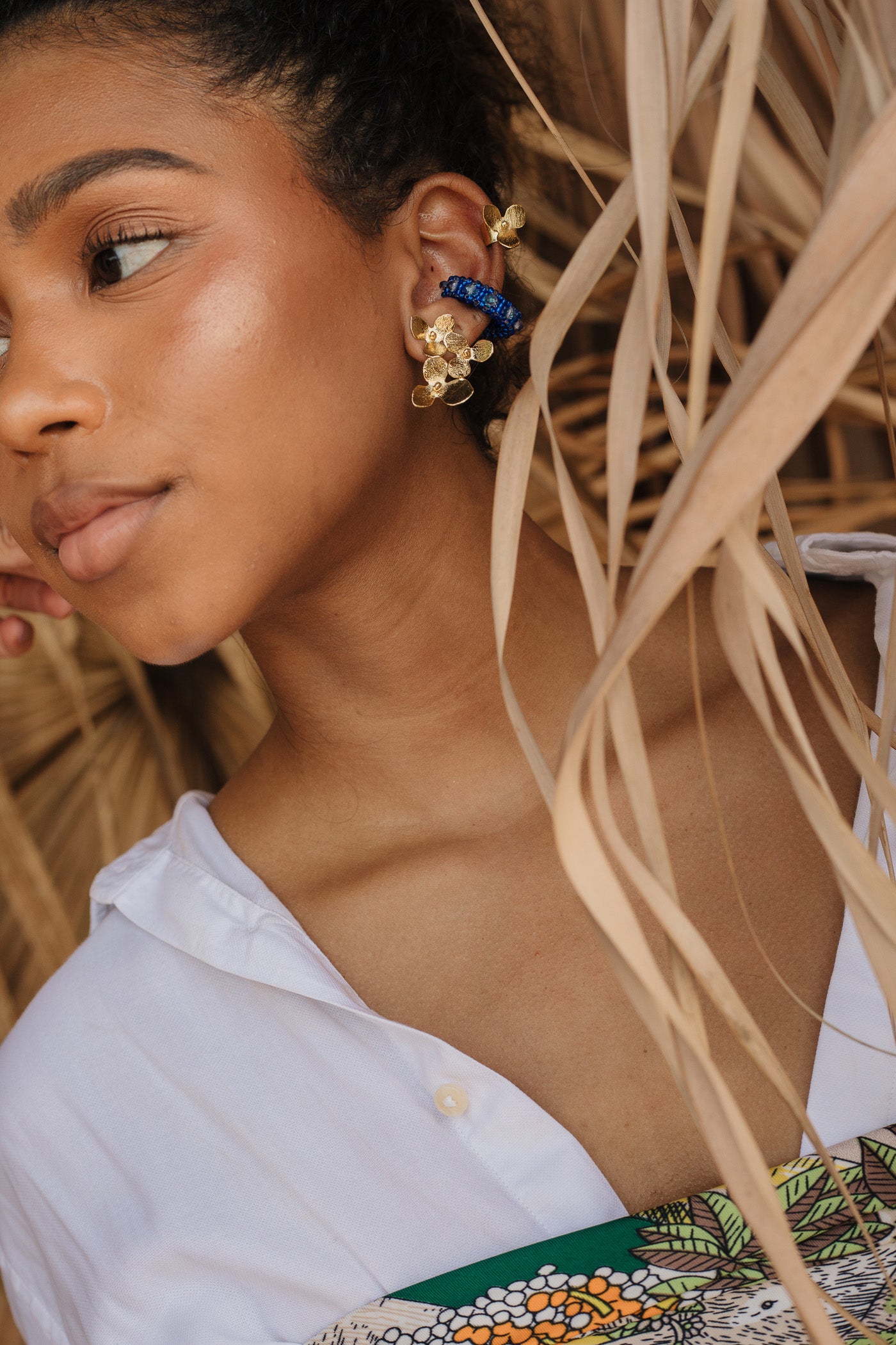 Triple Aurenza Earrings - Maracuyá - NMJ569