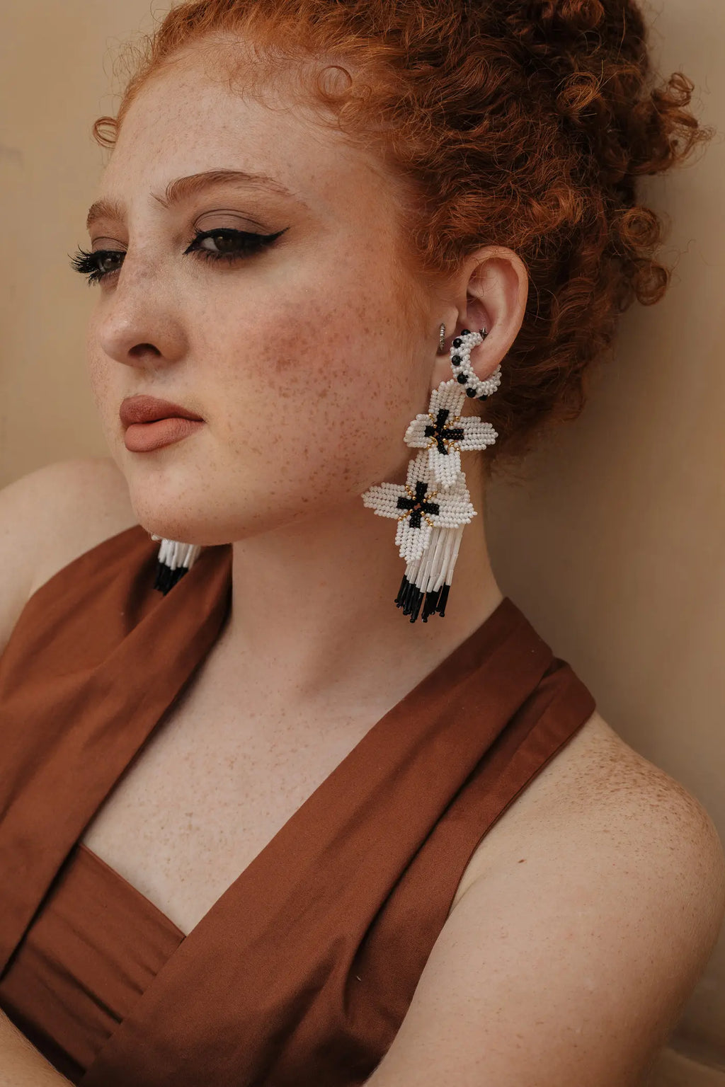 Dalma Ear Cuff [Black & White] - Maracuyá - NMJ609