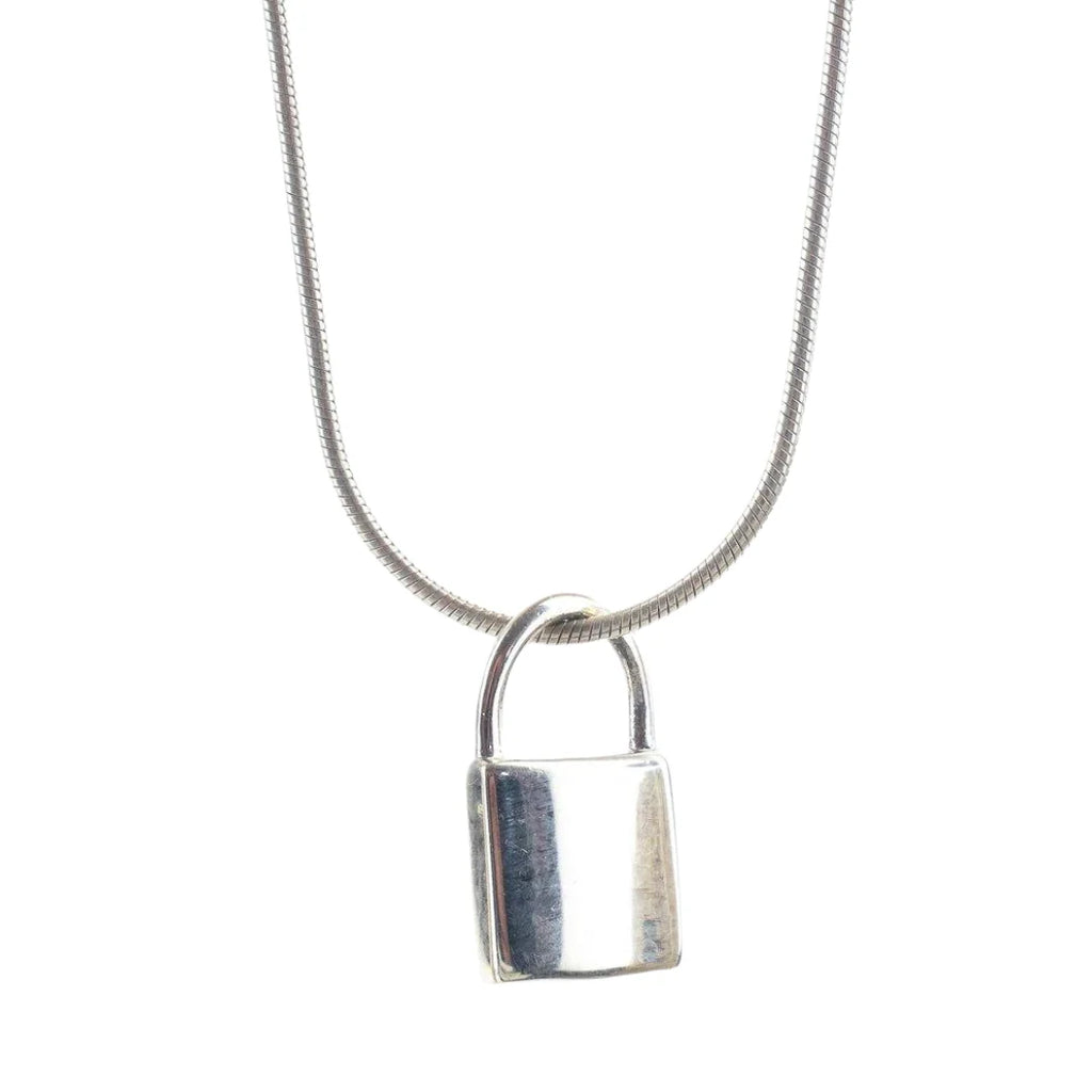Cadena Candado Plateado - Oceanica