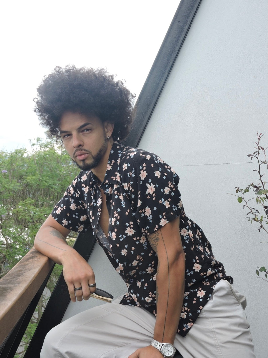 Camisa Black Flowers MARE - Mare15