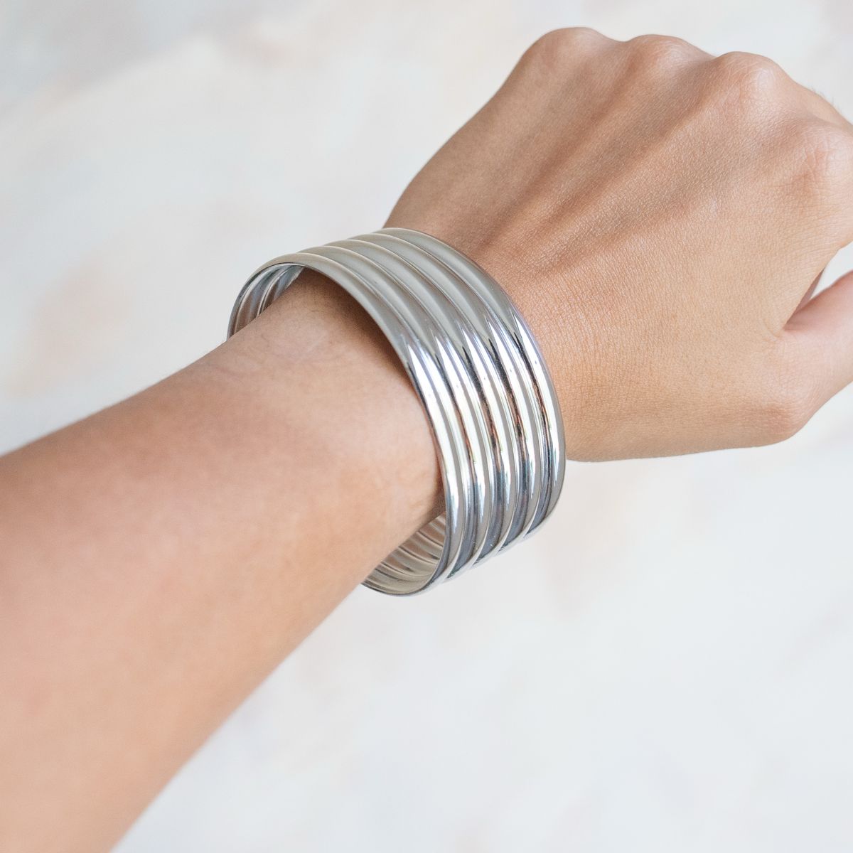 Brazalete Chunky Plateado