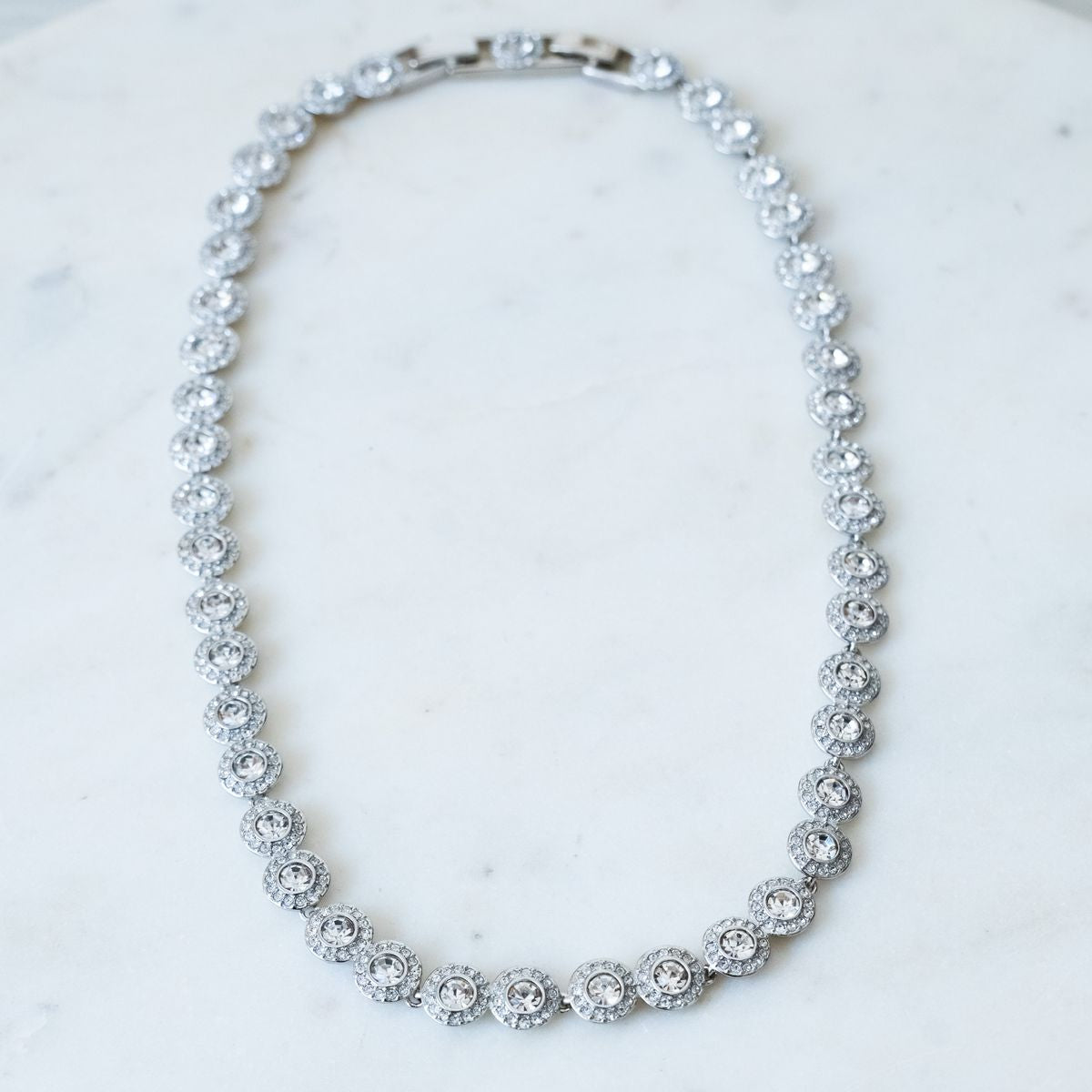 Collar Swarovski Plateado Dupe - Oceanica