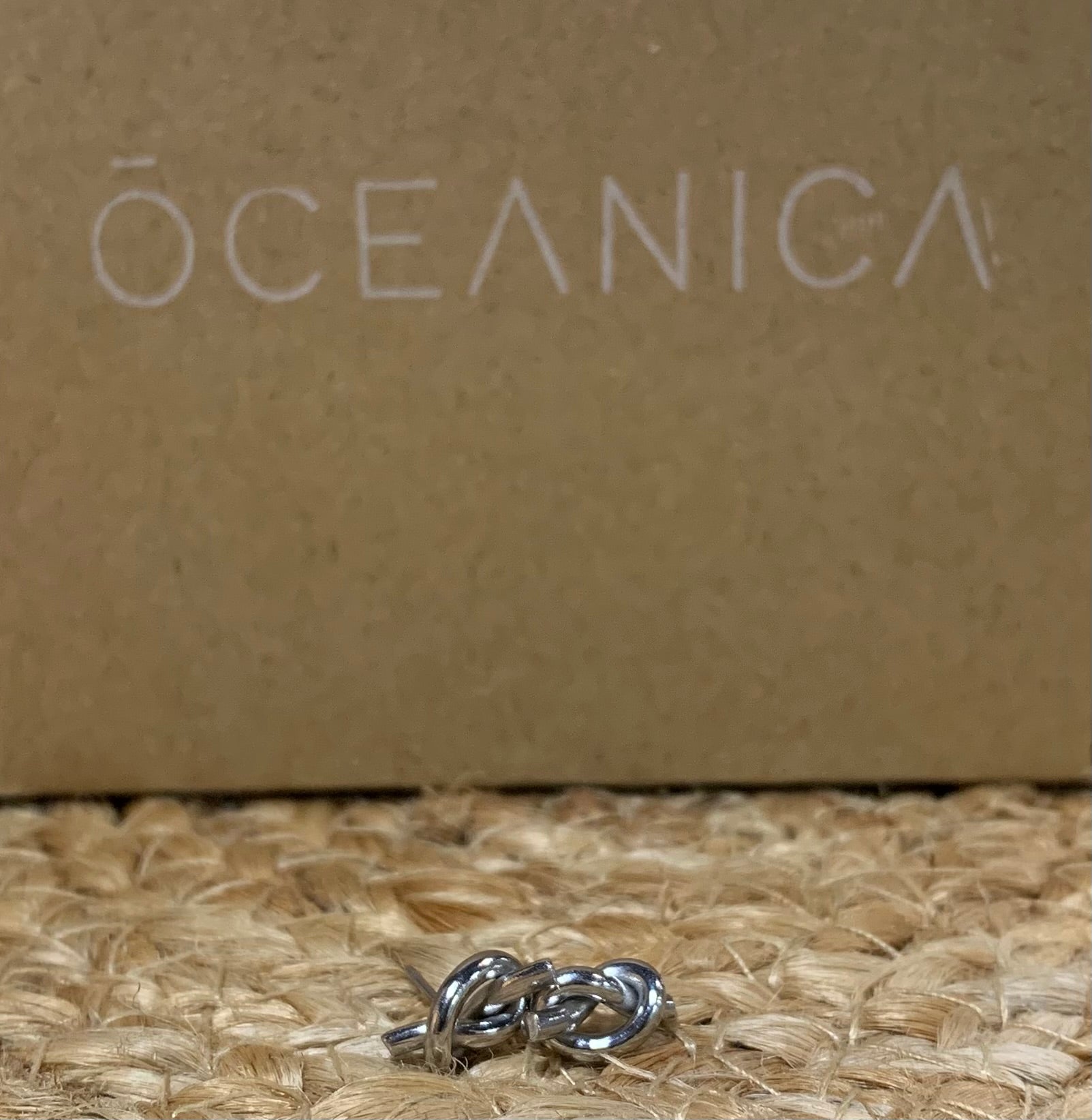 Aretes Nudo Plateado