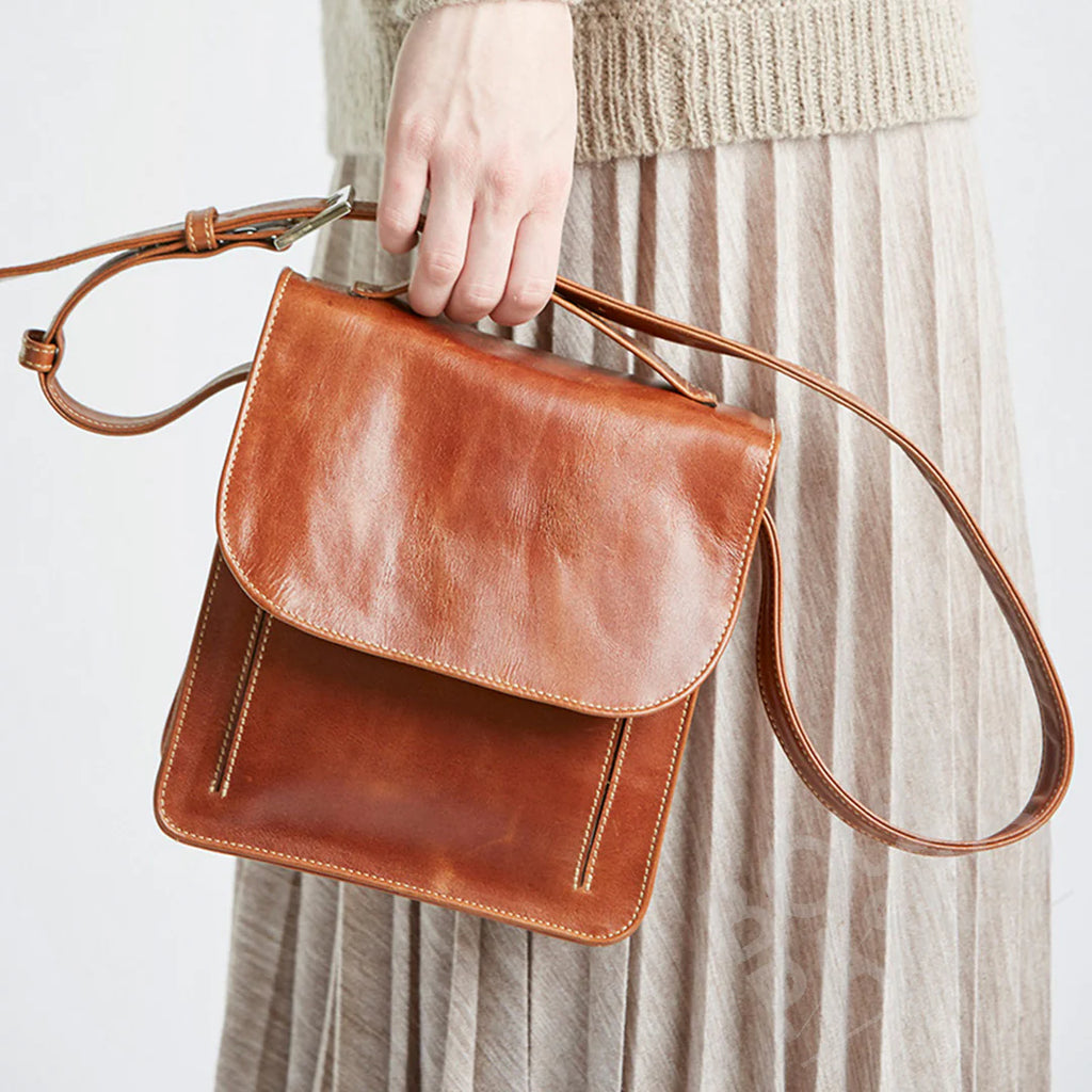 Bolso de cuero LONI Miel - Bolso Paseo