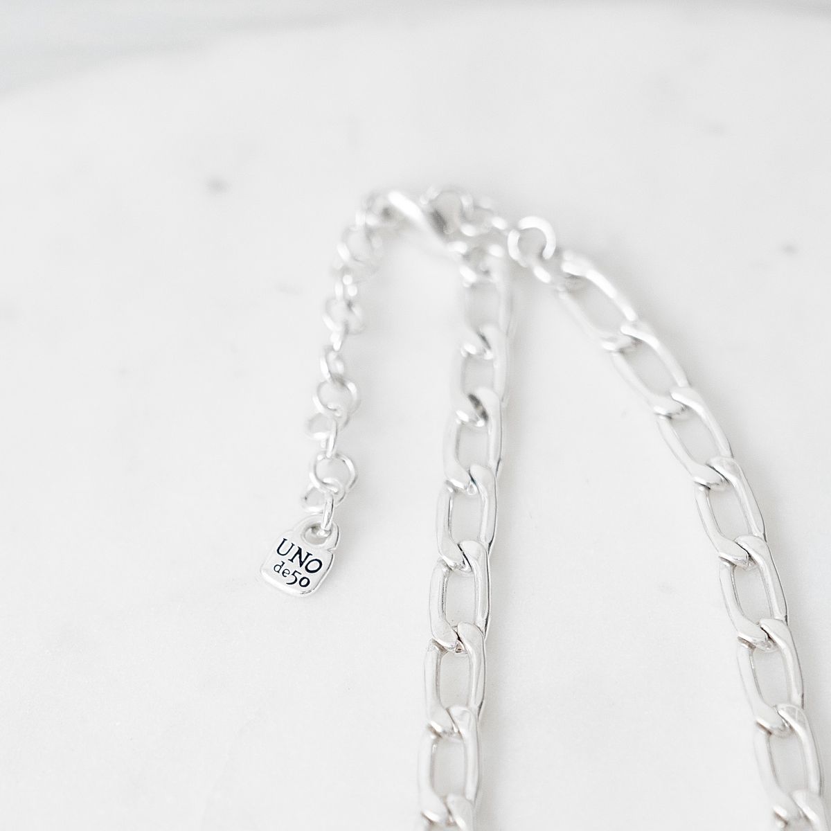 Collar Unode50 Corazón Plateado OCC07
